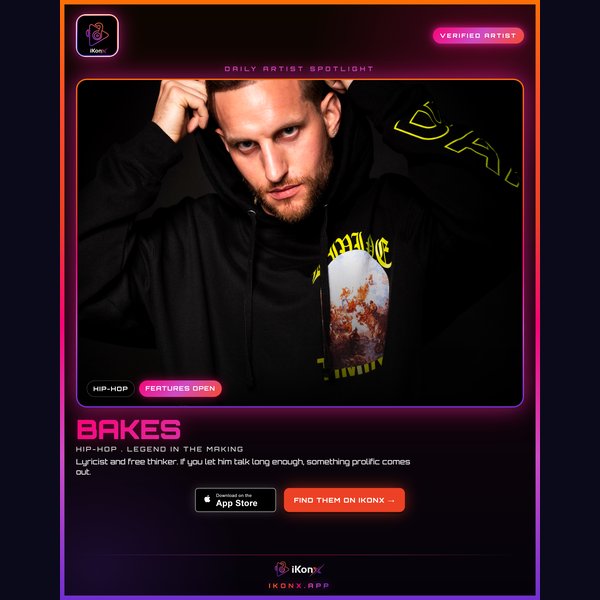 Bakes . San Diego lyrical hip-hop on iKonX