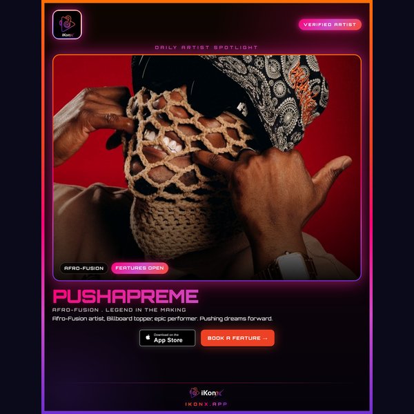 PushaPreme . Tampa Afro-fusion on iKonX