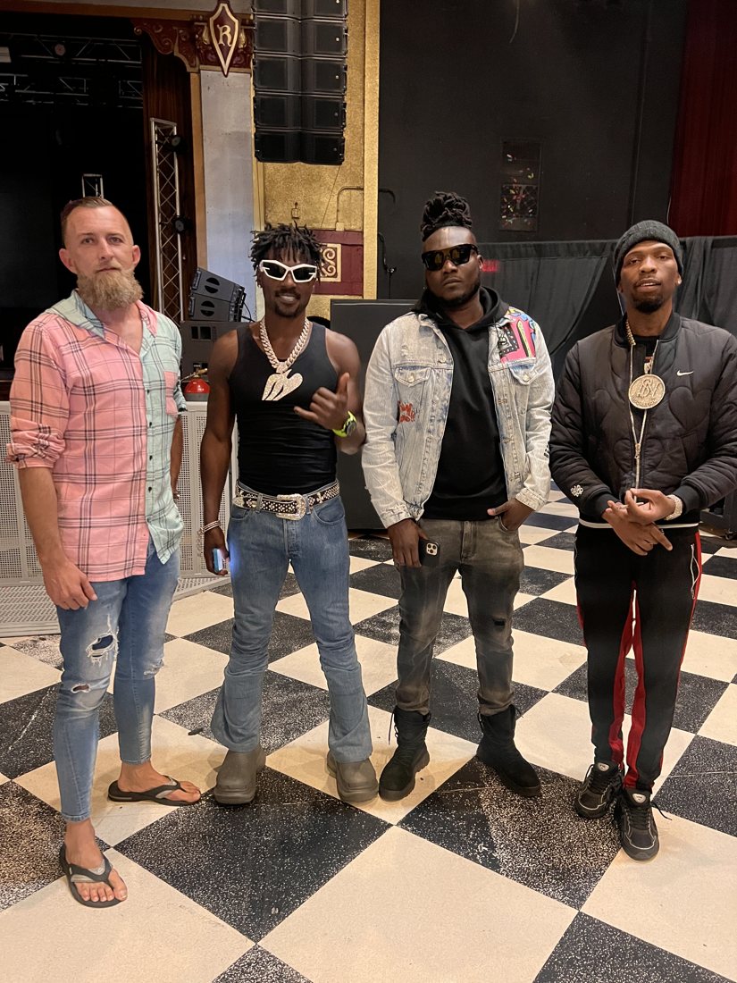 On the scene with AB, Tunde Laleye and BlocBoy JB.