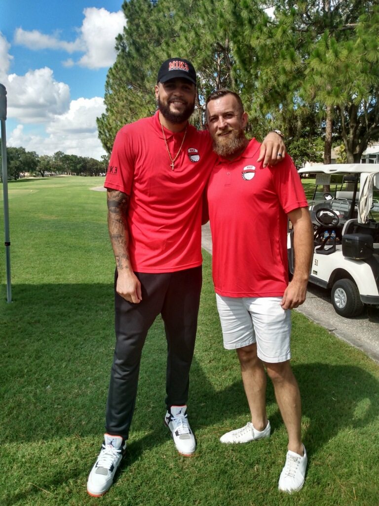 With Buccaneers WR Mike Evans at his charity event, produced by our team.