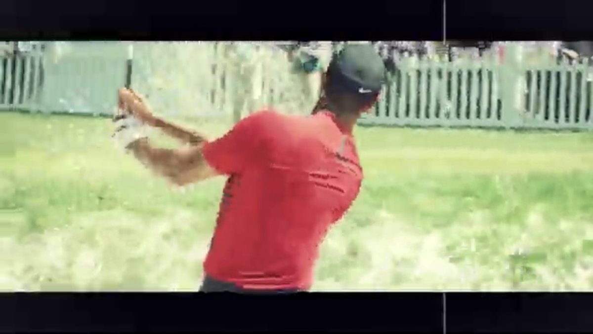Filming Tiger Woods at the PGA Valspar Championship.